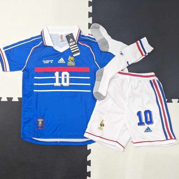 1998 Zidane #10 France World Cup Youth Kit - Picture 1 of 16